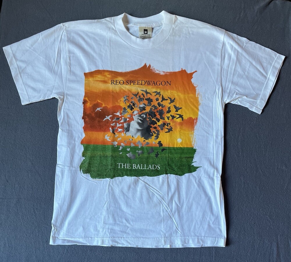 Vintage REO Speedwagon Shirt Men’s Large White The Ballads 1999